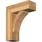 Ekena Millwork Thorton Block Rough Sawn Bracket w/ Offset Brace, Western Red Cedar, 8"W x 22"D x 26"H BKT0806X22X26THR05RWR - alternate 1